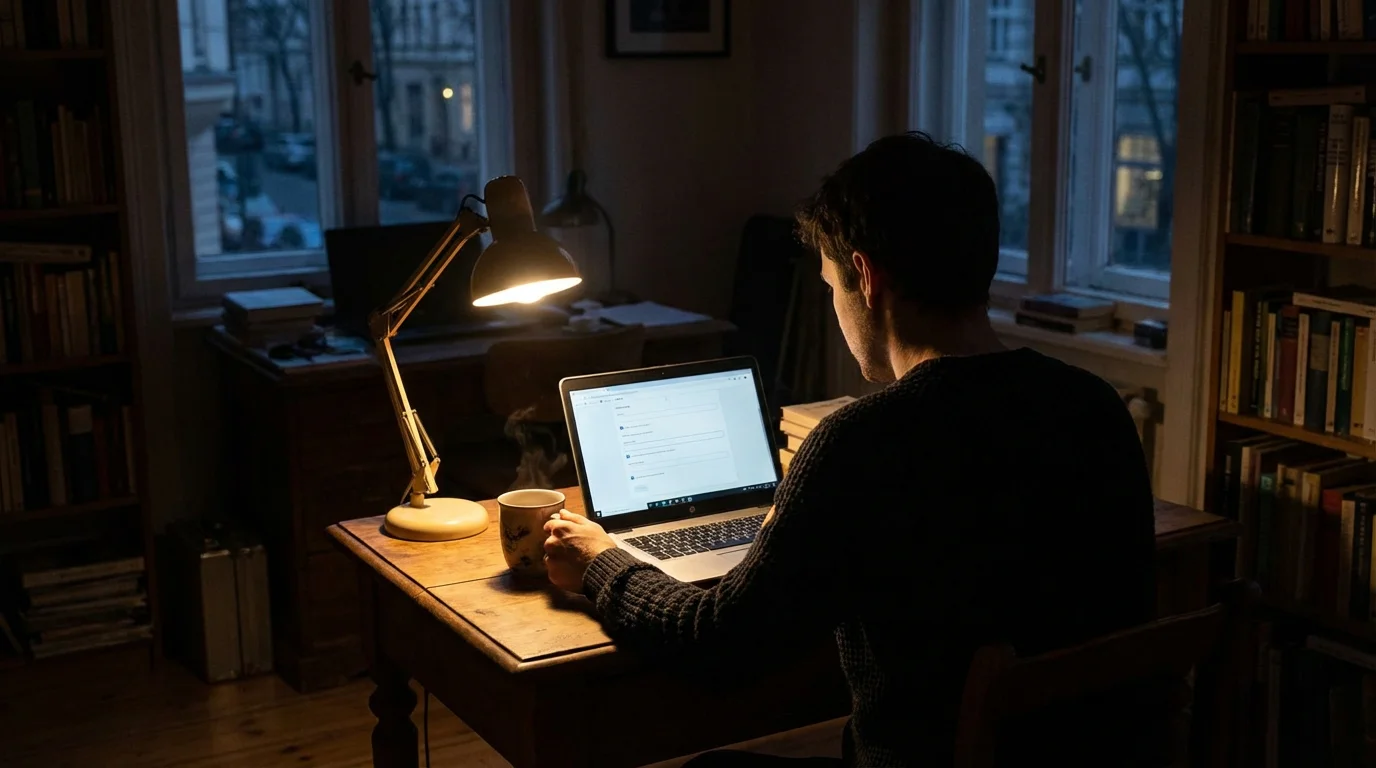 UK player reviewing GamStop self-exclusion options on a laptop screen