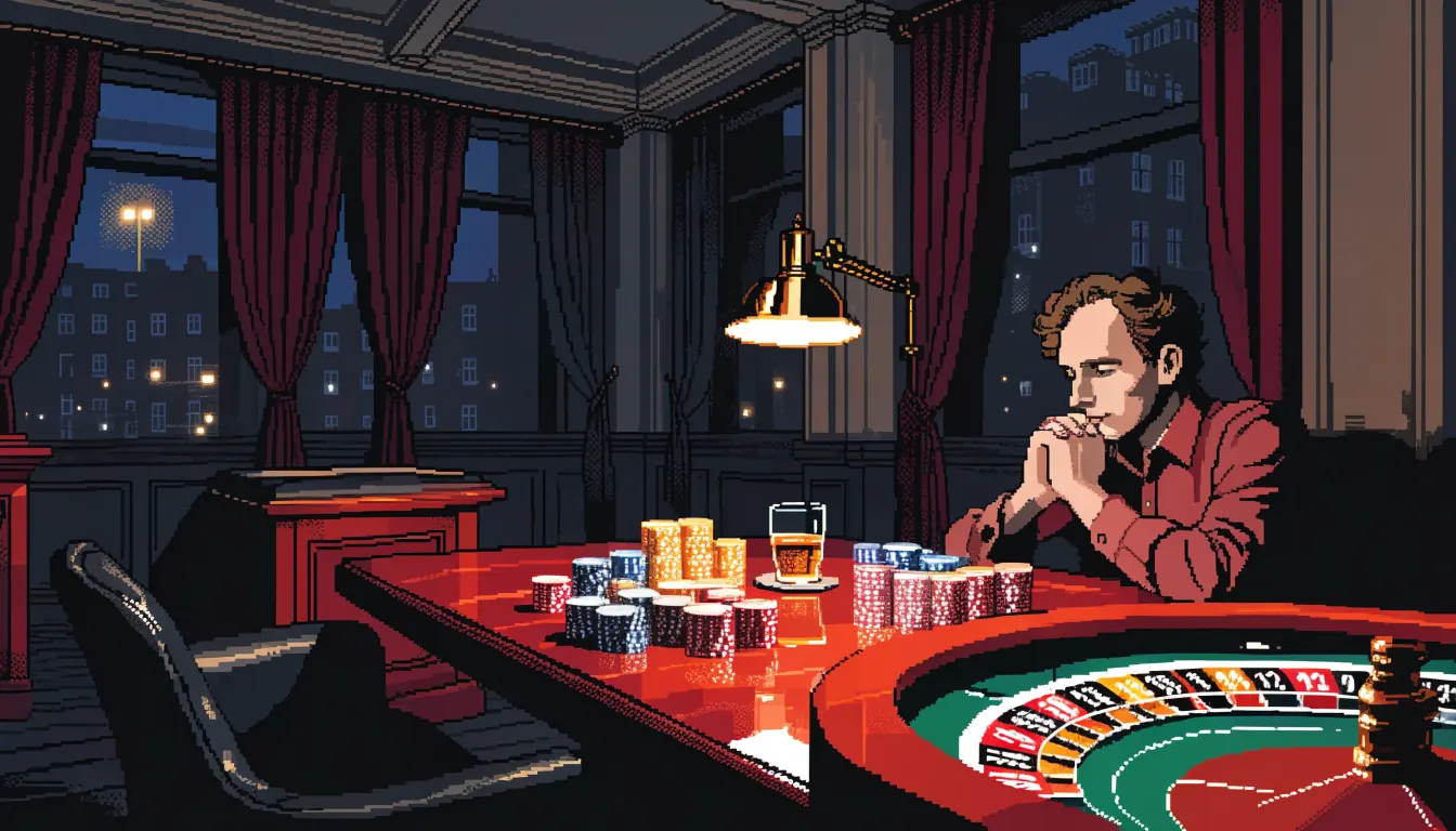 Private London gaming room with chips and roulette wheel